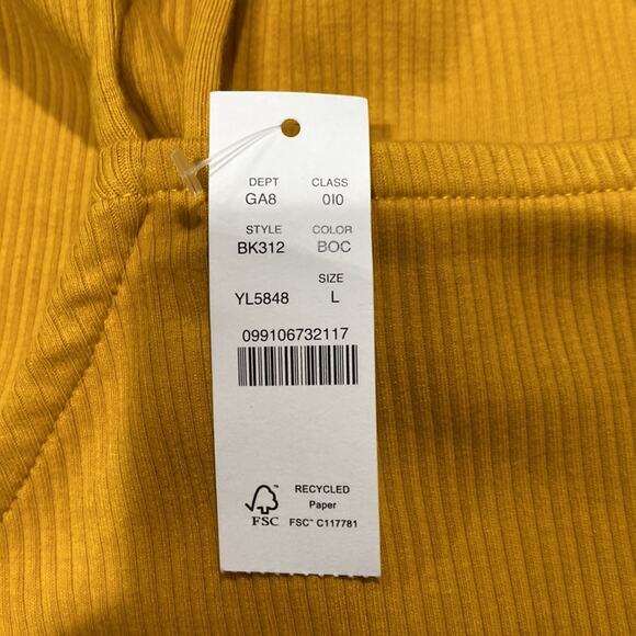 J. Crew Bronzed Ochre Vintage rib crop halter tank - Picture 6 of 7